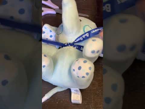 8 Inch Baby Shower It's a Boy Elephant Plush Blue