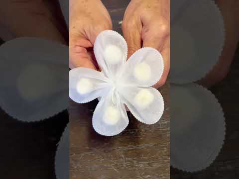 Organza and Satin Flower with Pearl Spray White(72 Flowers)