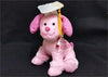 10.5" Pink Graduation Dog with Pen