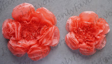  12" & 16" Large Tissue Backdrop Flowers Party Wall Decoration Coral (2 Pieces)