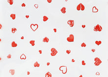  40" x 100 Ft Red Heart Shape Printed Cellophane Paper (1 Roll)