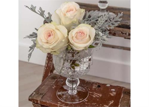 8 1/2" Fleur De Lis Crystal Vase (6 pieces) 