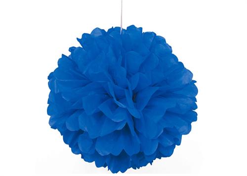 16'' Puff Tissue Paper Balls - Royal Blue 1 Piece