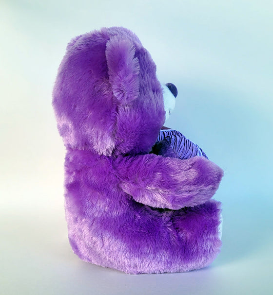 9" Musical Valentine Bear Purple with I Love You Heart (1 Piece)