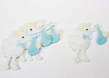  Baby Shower Decoration Cotton Baby Stork Blue (12 pieces)