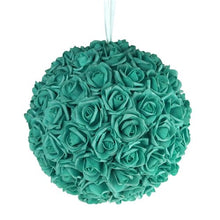 Foam Rose Pomander Flower Kissing Ball 10" AQUA