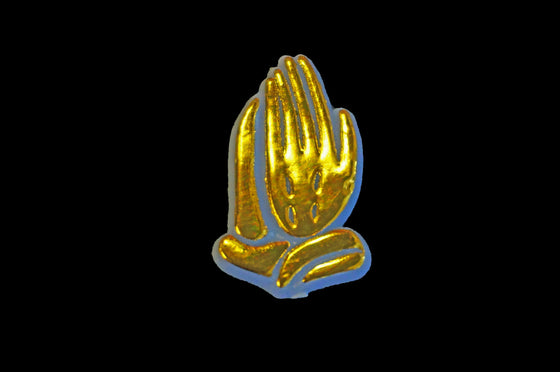 Gold Plastic Charm Praying Hand (144 Pieces)