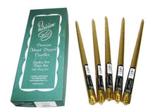  12" Metallic Gold Taper Candle (Box of 12 Pieces)