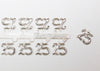 Miniature number 25 silver (144 pieces)
