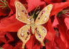 Metallic Nylon Decorative Butterfly Orange Gold(12 Pieces)