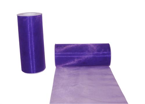6 x 25 Yards Wide Organza Ribbon Purple