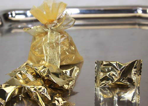 Metallic Gold Butter Mints (50 pieces)