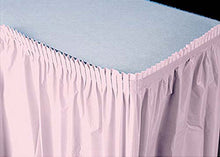  Pink Plastic Table Skirt (1 Piece)