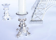  Plastic Taper Candle Holder silver