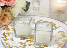  Votive Candle In Square Glass Jar (25 Pieces)
