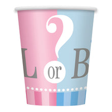  Girl or Boy Gender Reveal Baby Shower Party Paper Cups 8 Pieces