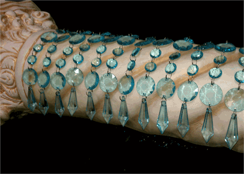 20 Acrylic Crystal Bead Chain Turquoise (12 Pieces)
