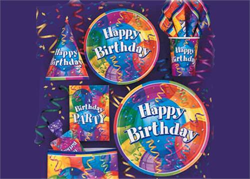Brilliant Birthday Party Supply| Item| 7" diameter Small Plate (8 Pieces)