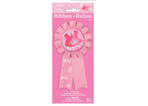 It's a Girl Award Ribbon (12 pieces)