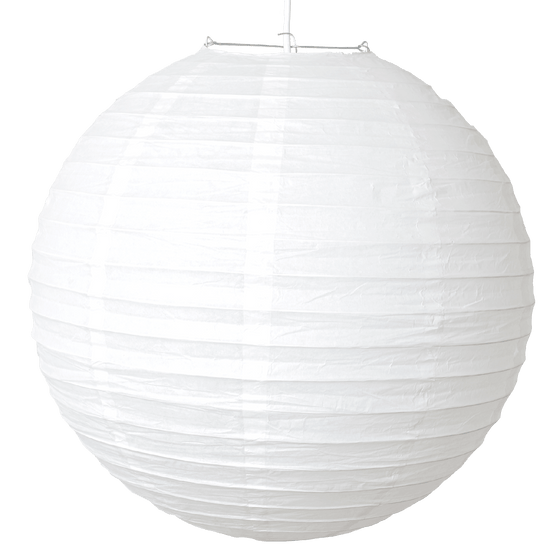 12" White Round Paper Lantern