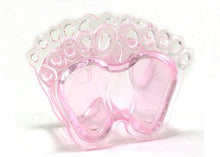  Plastic Baby Feet Favor Box Clear Pink(12 Pieces)