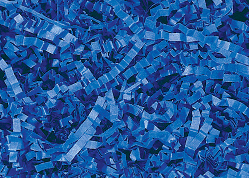 Crinkle Cut Paper Shred Royal Blues ( 8 oz.Bag )