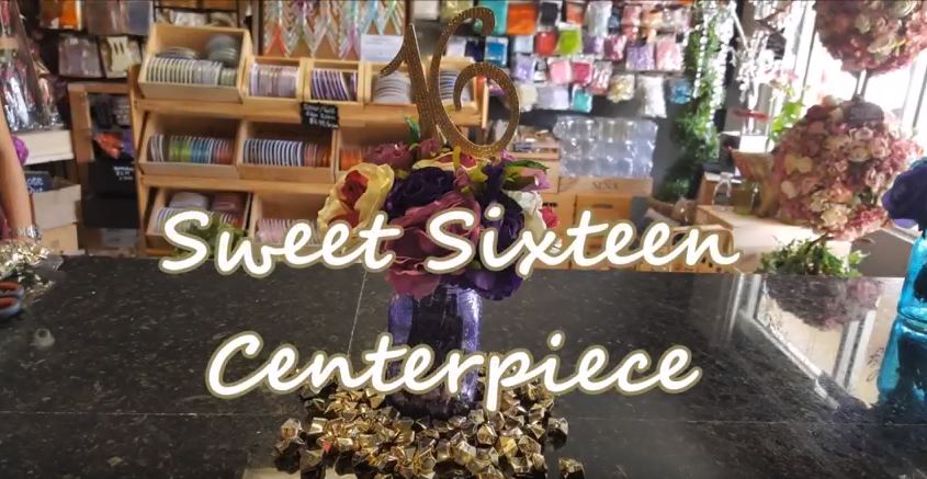 DIY Sweet Sixteen Centerpiece