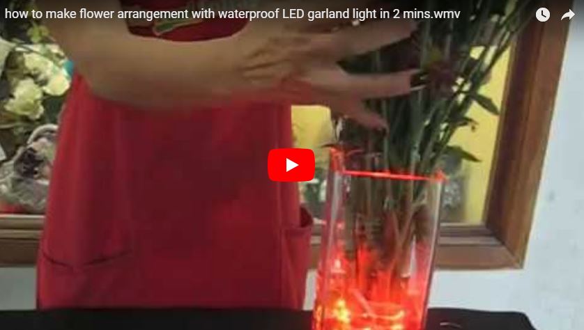 how to make a flower arrangement with waterproof garland light