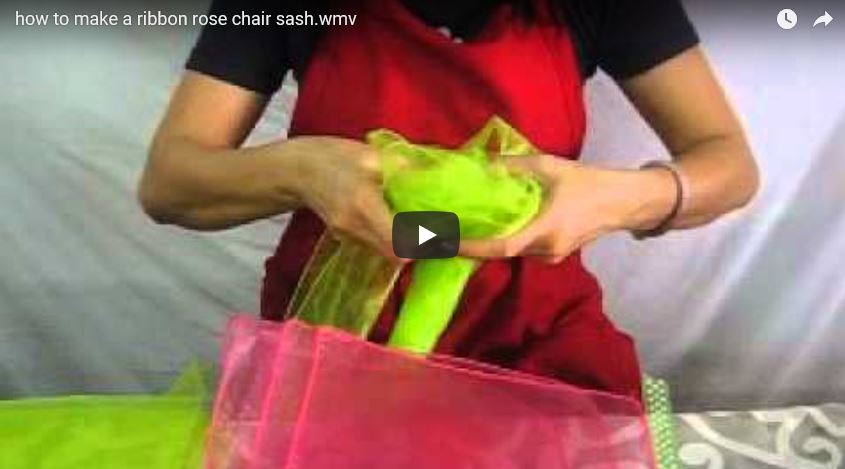 How to Make a Ribbon Rose Chair Sash