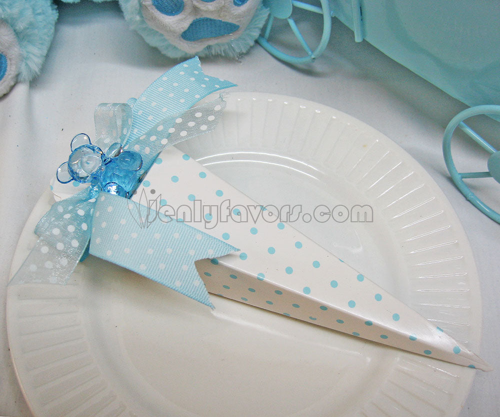 DIY Baby Shower Polka Dots Cone Favor Box