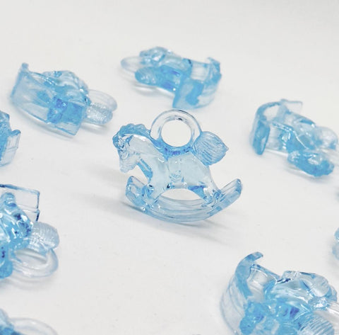 1.25" Plastic Mini Baby Rocking Horse (144 Pieces)| Color| Blue