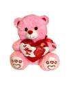 11" Pink Music Bear with I Love You Heart and Light up cheek (1 Piece)