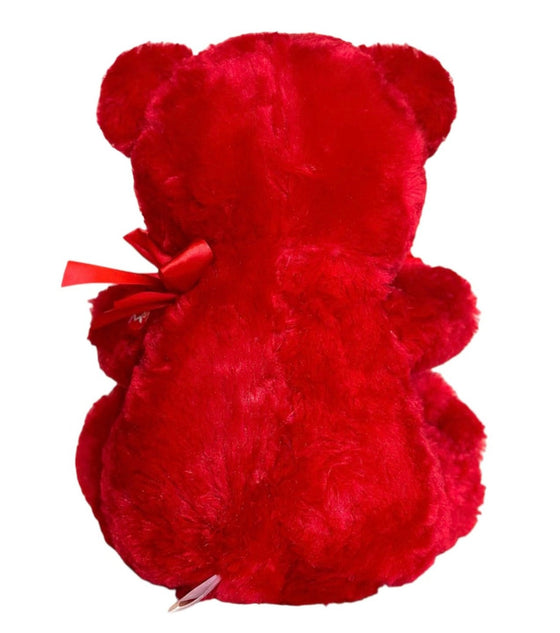 6 PCS 15" Musical Valentine Bear Red with I Love You Heart and Light Up Cheek