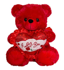  6 PCS 15" Musical Valentine Bear Red with I Love You Heart and Light Up Cheek
