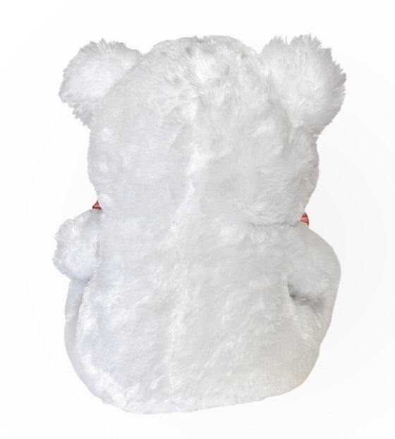 6 PCS 15" Musical Valentine Bear White with I Love You Heart & Light up cheek