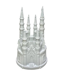  9.5" White Cake Topper Castle Figurine Wedding Birthday Party Decor