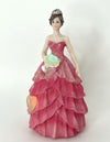 LED Charming 8-Inch Fuchsia Quinceañera Princess Figurine Cake Topper for Celebrations