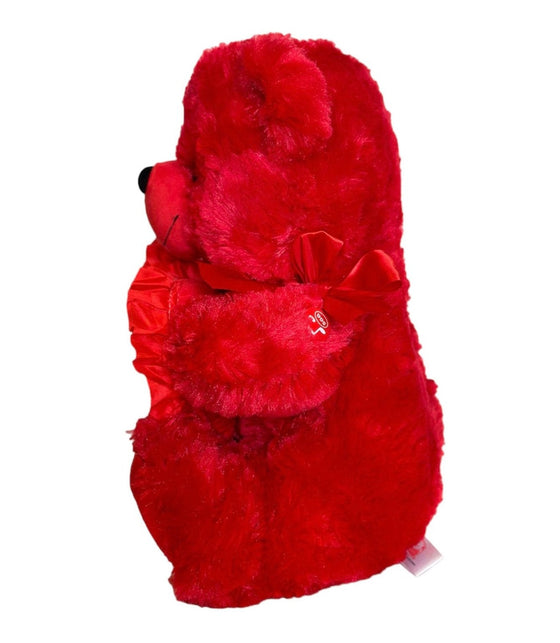 6 PCS 15" Musical Valentine Bear Red with I Love You Heart and Light Up Cheek