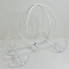 12 Inch White Wire Metal Pumpkin Carriage Centerpiece