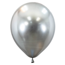  5 Inch Chrome Latex Balloons Silver (50 Balloons)