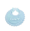 Baby Shower Decoration Cotton Baby Bib Blue (12 pieces)