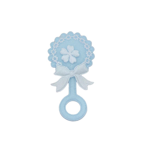 Baby Shower Decoration Cotton Baby Rattle Blue (12 pieces)