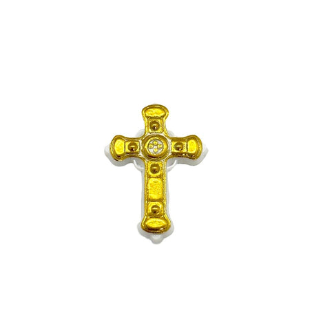 1.25 Inch Plastic Charm Gold Crosses Party Favors Decoration (144 Pieces)