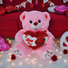 11" Pink Music Bear with I Love You Heart and Light up cheek (1 Piece)