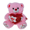 11" Pink Music Bear with I Love You Heart and Light up cheek (1 Piece)