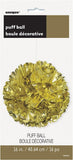 16'' Puff Tissue Paper Balls - Metallic Gold  1 Piece