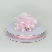  3/8" Pink Organza Thin Pull Bow String Ribbon (25 Yard) Gift Wrapping Favor Decorating