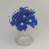 Organza and Satin Flower with Pearl Spray Royal Blue (72 Flowers)