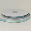 3/8" Double Face Satin Ribbon with Gold Edge Pastel Blue 50 Yards