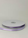 3/8" Double Face Satin Ribbon with Gold Edge Lavender 50 Yards